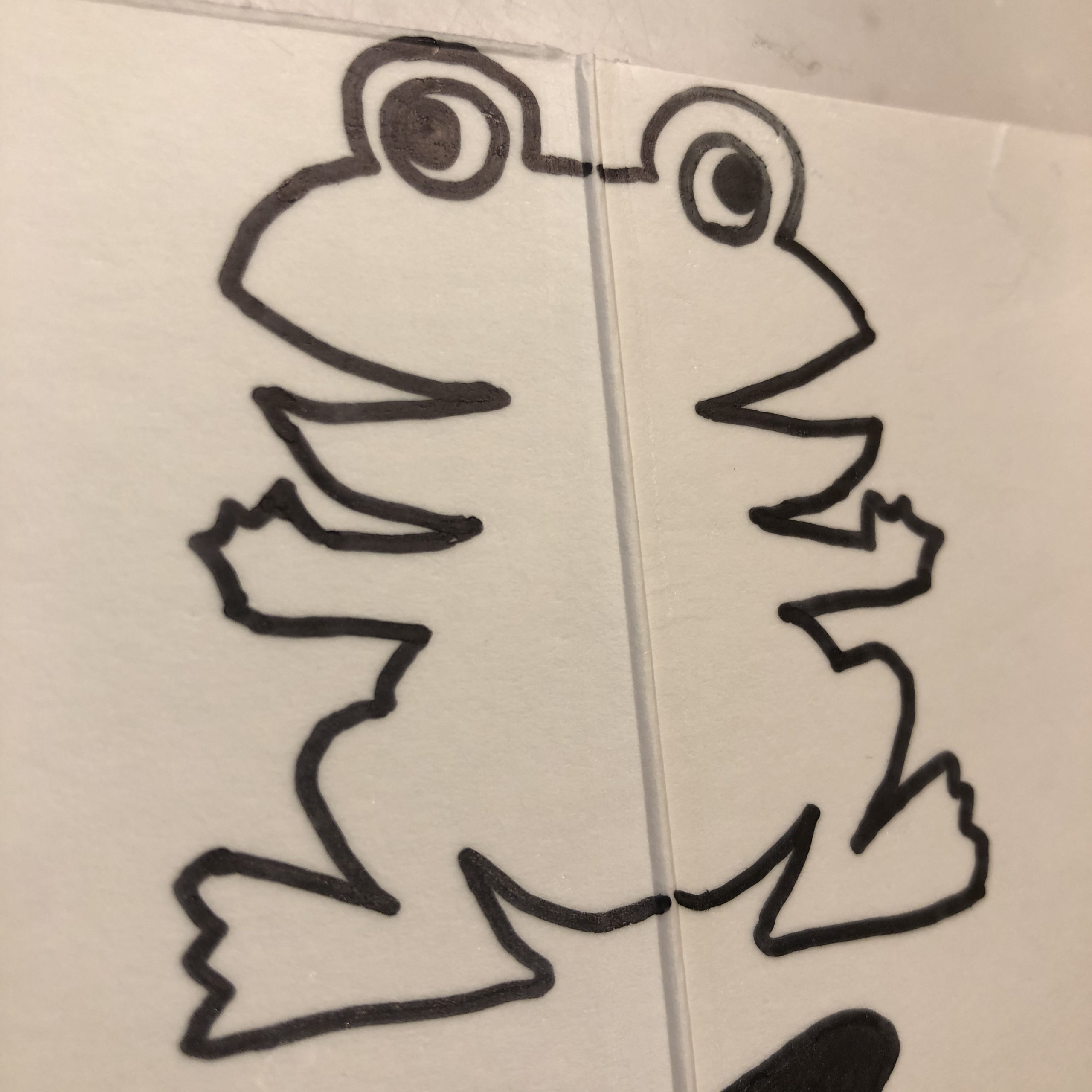 紙相撲カエル